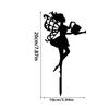 1Pc Iron Metal Art Decoration Fairy Silhouette Decorative Statue Crafts, Suitable for Outdoor Gardens, Terraces, Parks, Lawns, Potted Plants