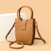Leather women's bags, new trendy fashion handbags, high-end small bags, shoulder messenger bags, mobile phone bags.