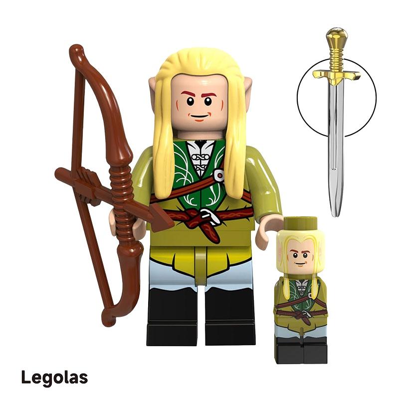 Children's Toy Lord Of The Rings Elf King Building Blocks Abs Plastic Small Particle 4.5 Cm Height