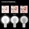 Clip-on LED Selfie Ring Light, Small Pocket-Size, 3 Brightness Levels, Rechargeable, Phone Camera Light, (White)