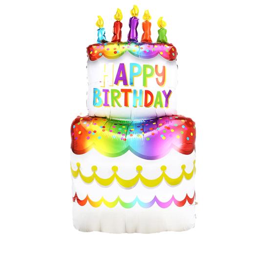 Geburtstagsfeier Ballon DIY Szenenlayout Verschiedene Stile Geburtstagstorte Aufblasbares Spielzeug Dekoration Kreativer Aufblasbarer Cartoon Folienballon Partyzubehör