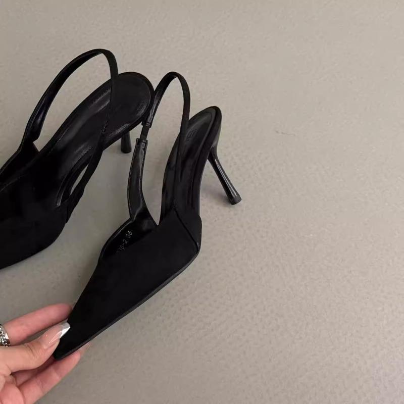Fashion New Summer High Heel Women Mules Sandals Fashion Pointed Toe Leopard Shoes Design Style Banquet Party Dress Sandalias Shoes