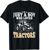 Nur ein Junge, der Traktoren liebt Landwirt Landwirtschaft Landwirtschaft Geschenk Unisex T-Shirt
