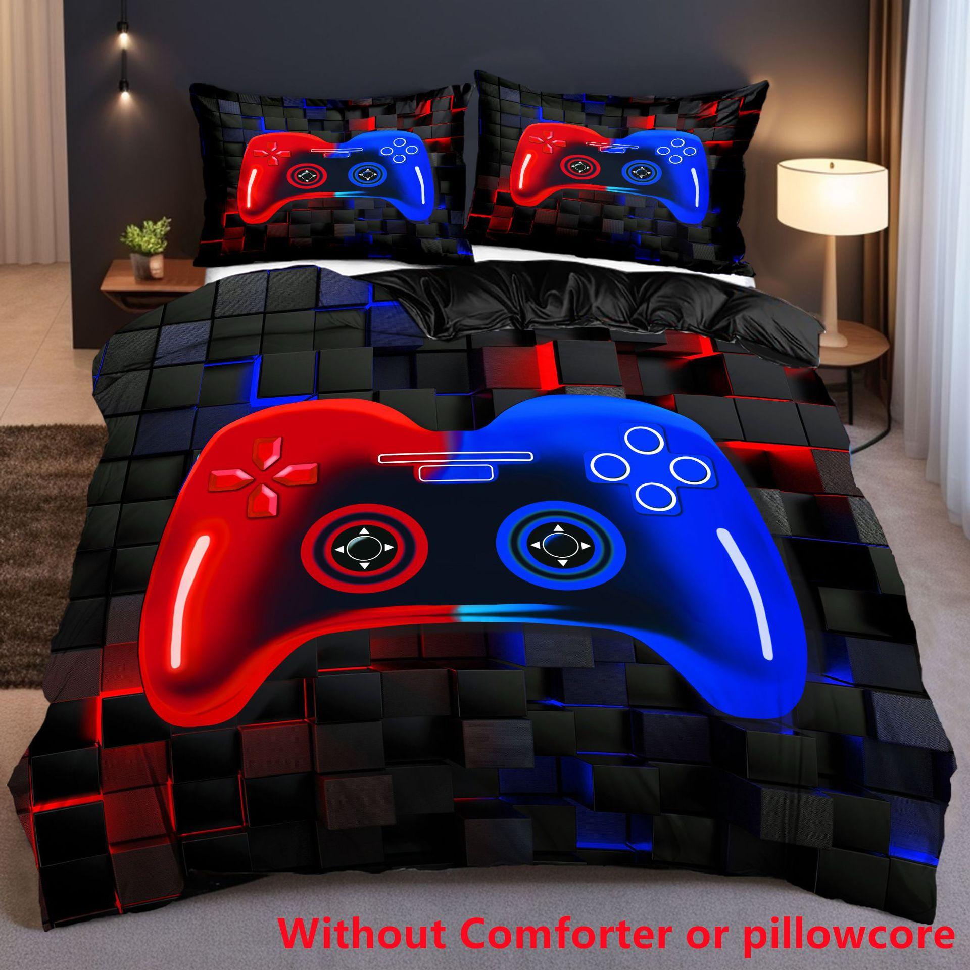 

Technology-Sensitive Gamepad Three-Piece Set, Digital Printing 3D Quilt Cover, Customized And Fast Delivery. 135 * 200cm 50 * 80cm * 1 two-piece set