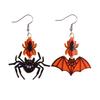 Spider Cute Ghost Ear Studs Bat Pumpkin Dangle Earrings Creative Halloween Earrings  Party