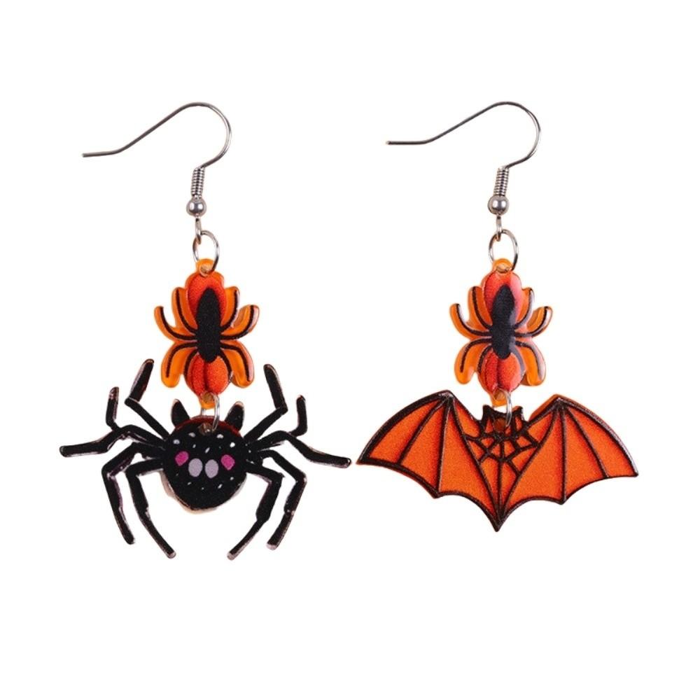 Spider Cute Ghost Ear Studs Bat Pumpkin Dangle Earrings Creative Halloween Earrings  Party