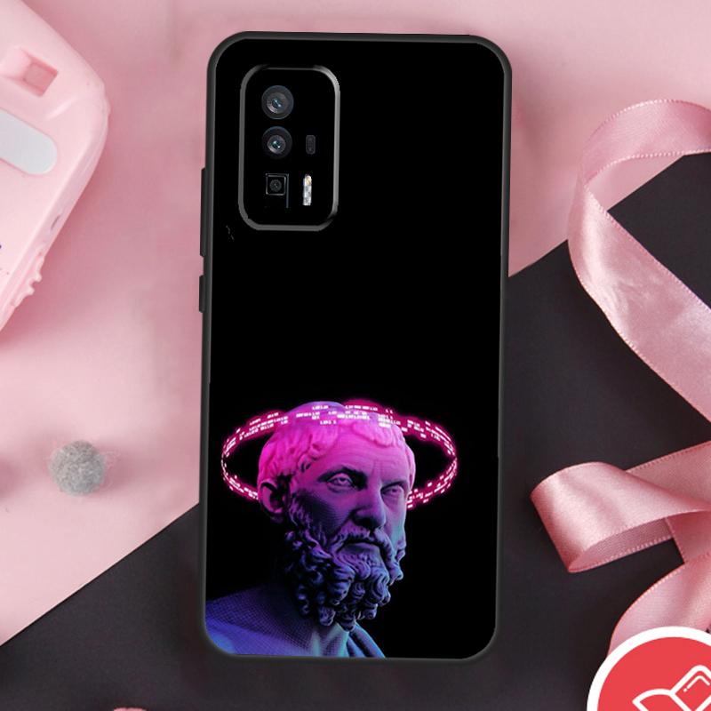 Greek God Statue Face Case For POCO F6 X6 X3 X5 M6 Pro F3 F5 M5s Xiaomi 14 Ultra 13 12 Lite 11T 12T 13T Pro Cover