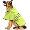 Waterproof Dog Raincoat With Reflective Stripes Small Medium Large Breeds - Yellow Fluorescent Green Blue Pink Red