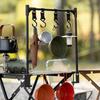 Camping Shelf Lantern Stand Light Pole Hook Picnic Tableware Hanging Racks Detachable Aluminium Alloy Light Hangers Stand
