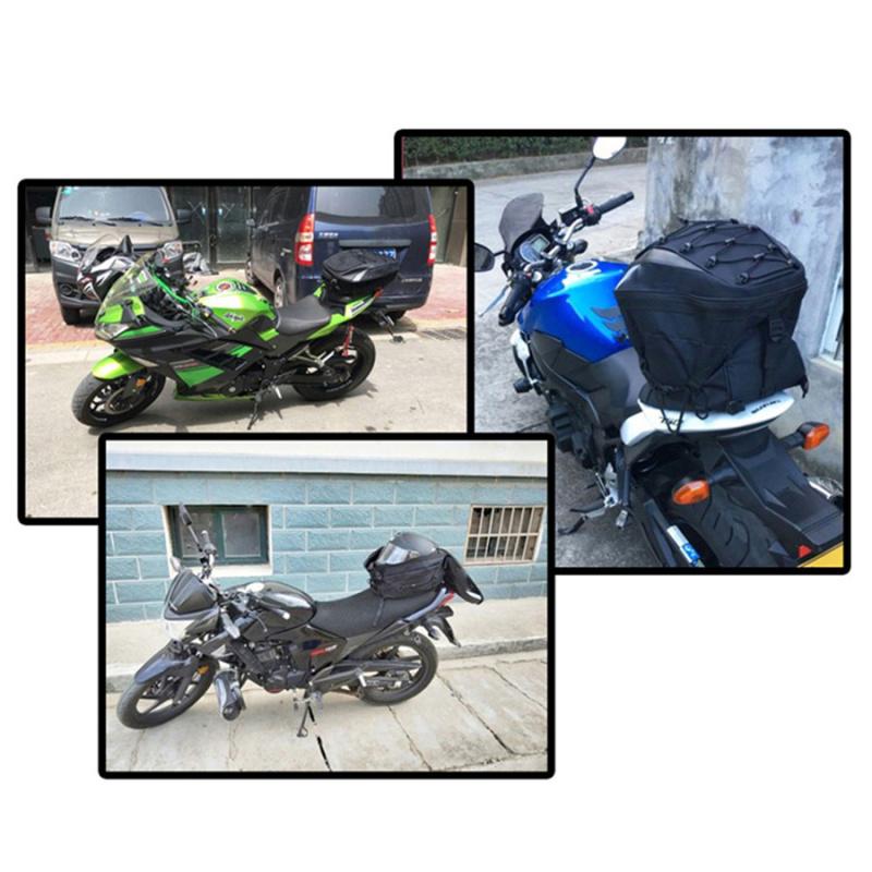 Motorcykel Cykel Baksäte Stor Kapacitet Hjälmväska Förvaring Ryggsäck Vattentät