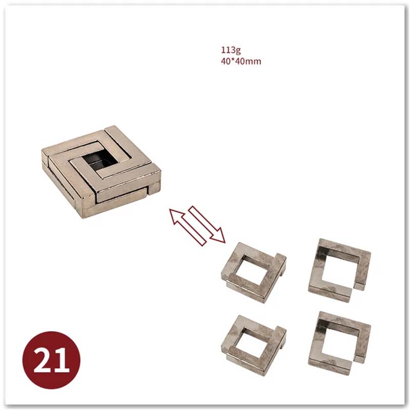 Metal 3D Jigsaw Puzzle Solving Toys Puzzle Unlocking Ring Buckle Children Adult Puzzle Games Leisure Puzzle Games