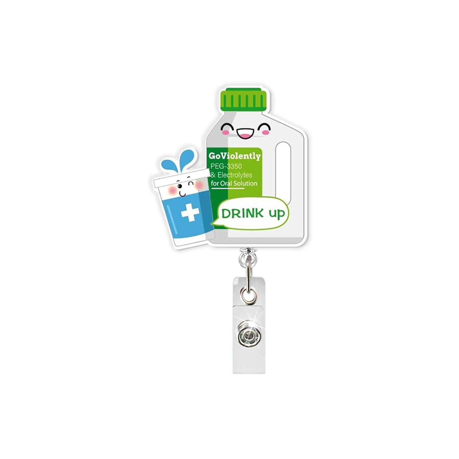 

Acrylic Badge Holder Unique Rotating Badge Reel Retractable Badge Clip Convenient For Nurses Doctors Teachers