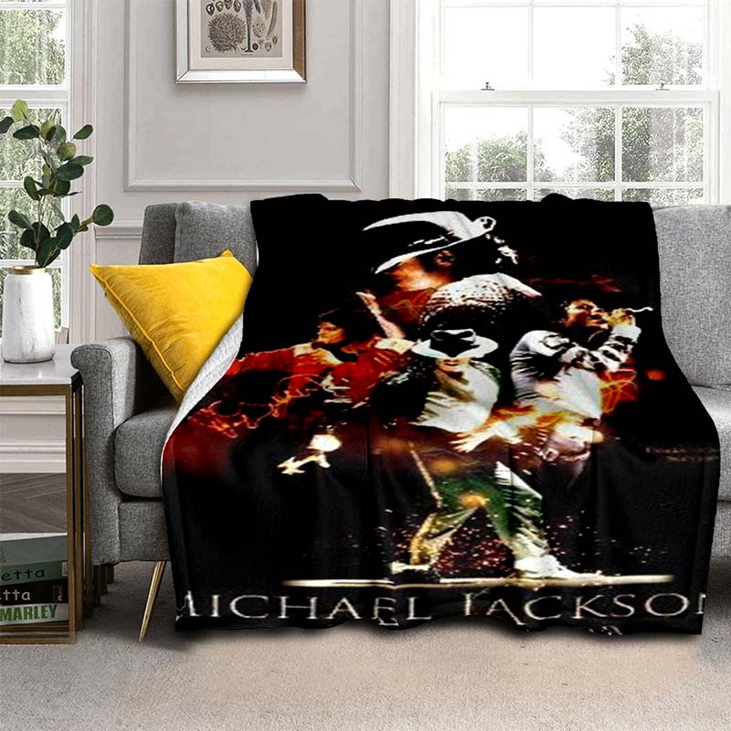 Available In Various Sizes, These M-Michael J-Jackson Printed High-definition Blankets Are Soft and Comfortable, Customizable