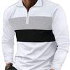 Spring and Autumn Retro Fashion Men's Zipper Lapel Long Sleeve Trend Design Temperament Pullover