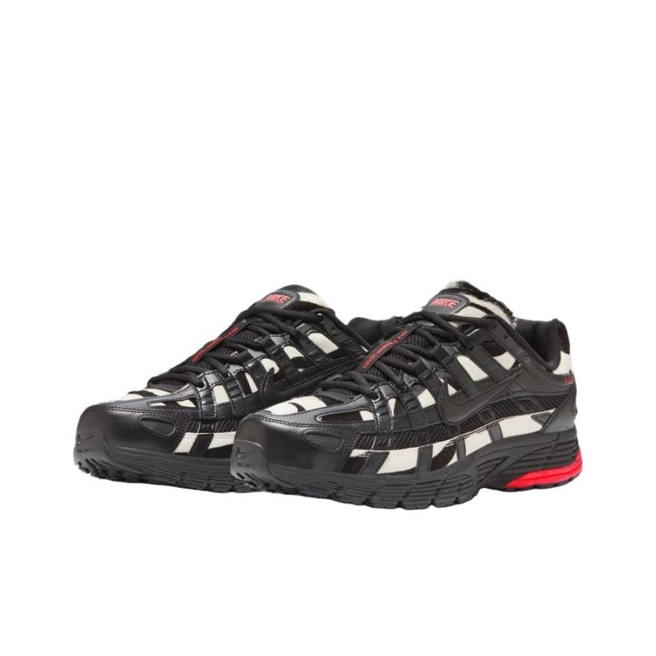 Nike P-6000 Versatil Confortabil Respirabil Ușor Pantofi de alergare cu vârf jos Bărbați sneaker Negru Alb Roșu II1203-001