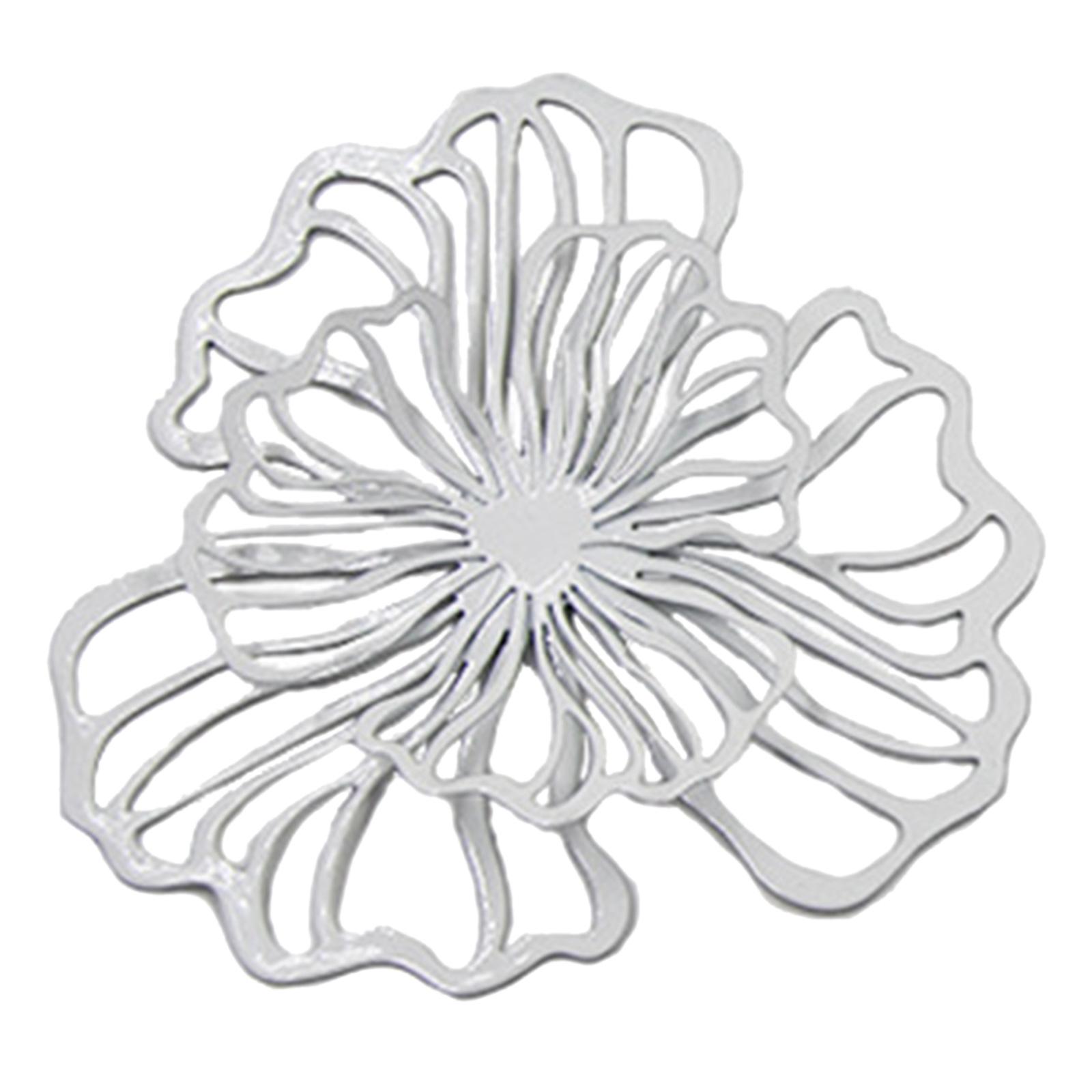 

Элегантный металлический цветочный настенный декор с двухслойной цветочной вывеской для современной домашней эстетики для любителя искусства, домохозяйки D