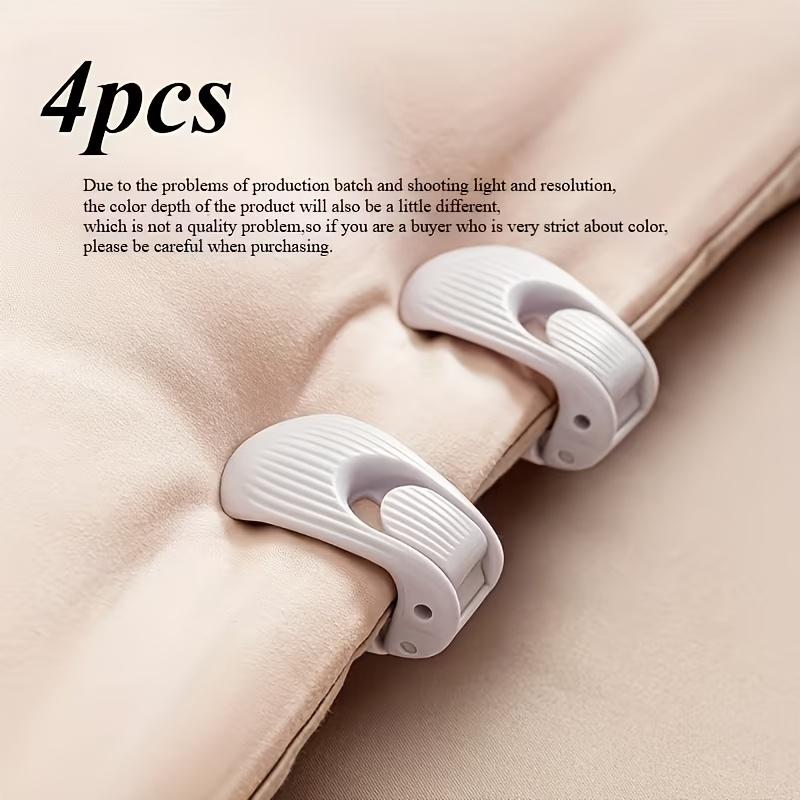 

8/4pcs, Bed Sheet No-Needle Quilt Fixers, Shell Clips to Prevent Slipping of Bed Sheets, No Trace Strong Clamps, Suitable for Thick 4pcs серый