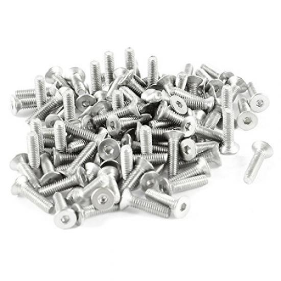 Vis Hexagonales à Tête Fraisée En Acier 304Hc - M3 X 40mm - Lot De 100 Pièces | Uxcell