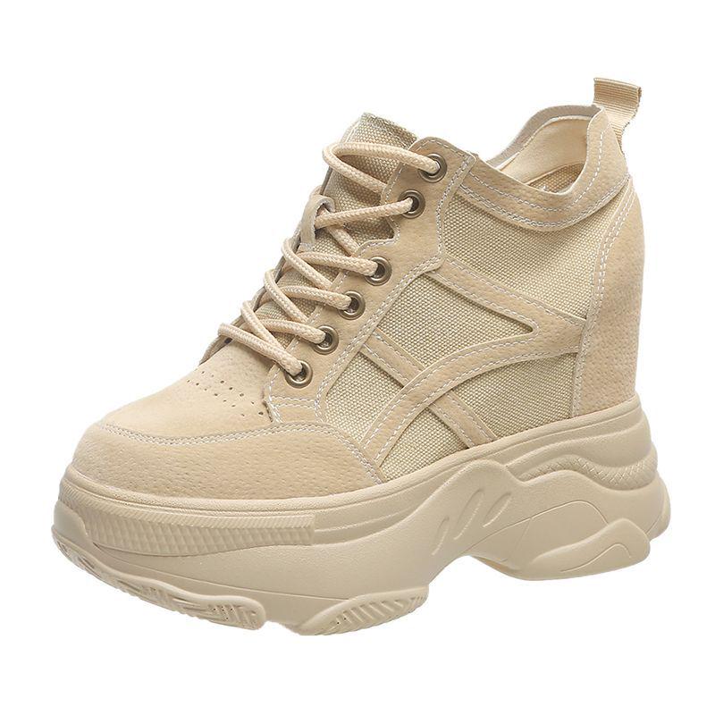 Damen Trendige Dicksohlige Höhenvergrößernde Sneaker - 2025 Frühjahr/Herbst Kollektion