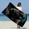 Black Panther Lightning Print Beach Towel Polyester Soft Quick Dry Large Bath Towel Summer Swimming Pool Surfing Blanket