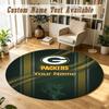 Runder Teppich Benutzerdefinierter NameGreen Bay Packers Muster Rutschfester Teppich Heim Boden Dekoration