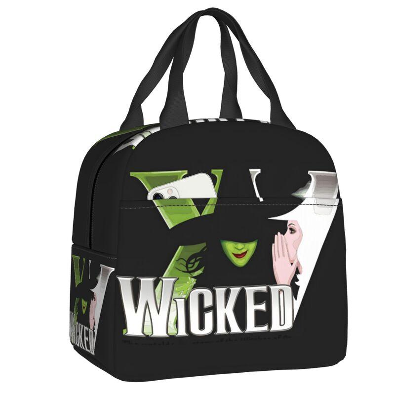 Custom W-Wickeds Hot New Thermal Insulated Lunch Bag Women Music Moive Portable Lunch Tote for Outdoor Picnic Storage Food Box