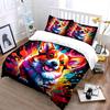 Dog with Color Splash Background Artwork Print Bedding Set 1 Duvet Cover 2 Pillowcases for Adult and Children Luxury Gift