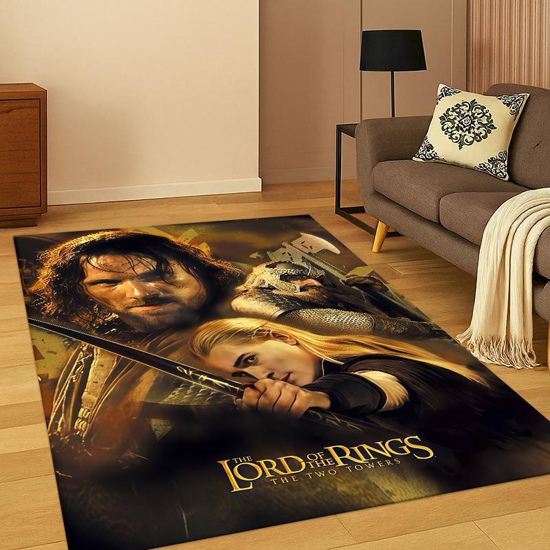 

Movie L-Lord of The Rings H-Hobbit Carpet Rug for Bedroom Living Room Sofa Playroom Doormat Home Decor,Kid Area Rug Non-slip 40x60cm