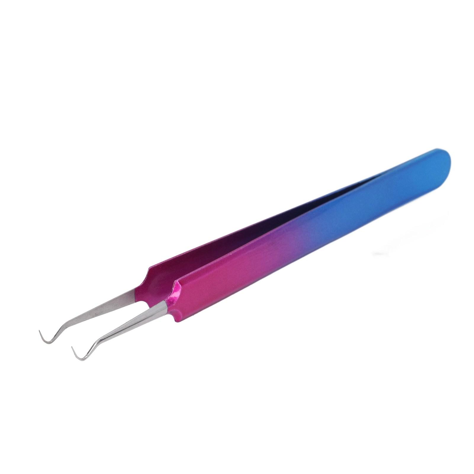 

Curved Tip Blackhead Extractor Tweezer Stainless Steel Precise Blemishs Pimple Blackhead Removal