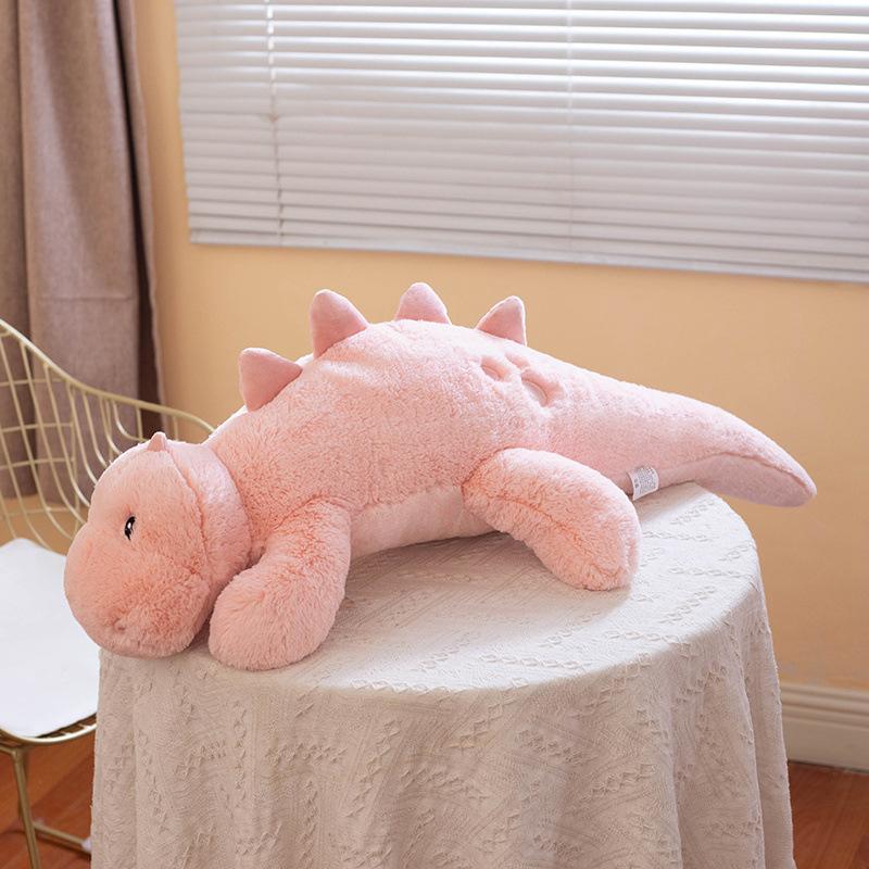 Cartoon Little Dinosaur Throw Pillow Plush Toy Doll Green Dinosaur Doll Children Accompany Soothing Doll 90cm(0.65kg)