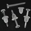 50Pcs/Set Unisex Clear Plastic Earring Post Ear Pins Backs DIY Jewelry Accessory