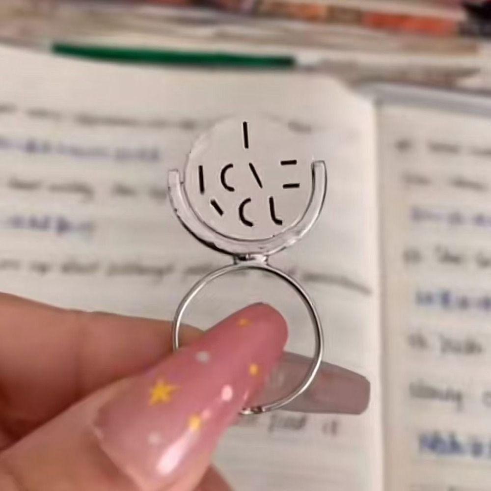 Silver Color LOVE Ring Lovers Couple Confession Ring Spin Rotation Ring  Jewelry Accessories