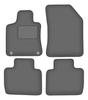 Velour Graphite Car Mats For: Peugeot 508 II Sedan, Station Wagon, Liftback (2018-)