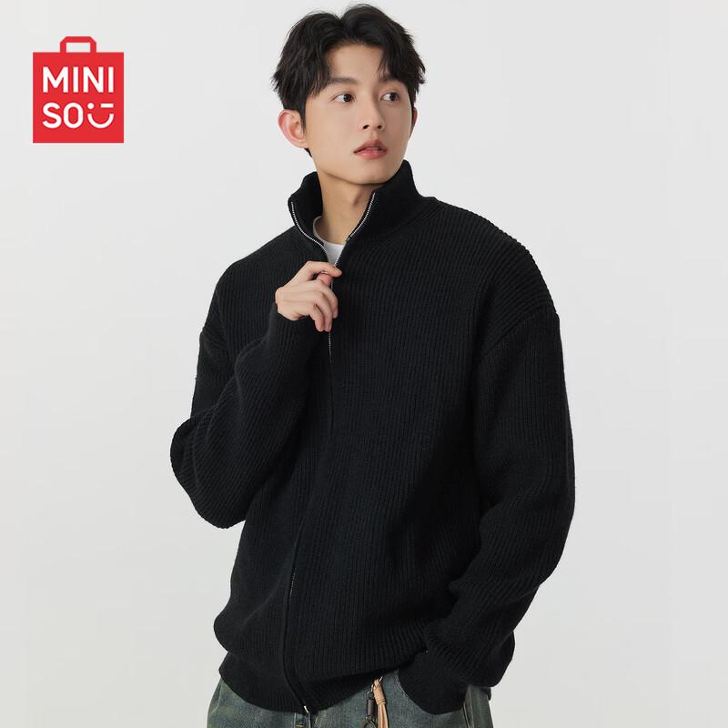 

MINISO Men s American Retro Loose Fit Cardigan Sweater XL