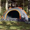 VidaXL 3 Person Camping Tent, Shelter with Carry Bag, Camping Awning Garden Terrace, Grey and Orange 4004167