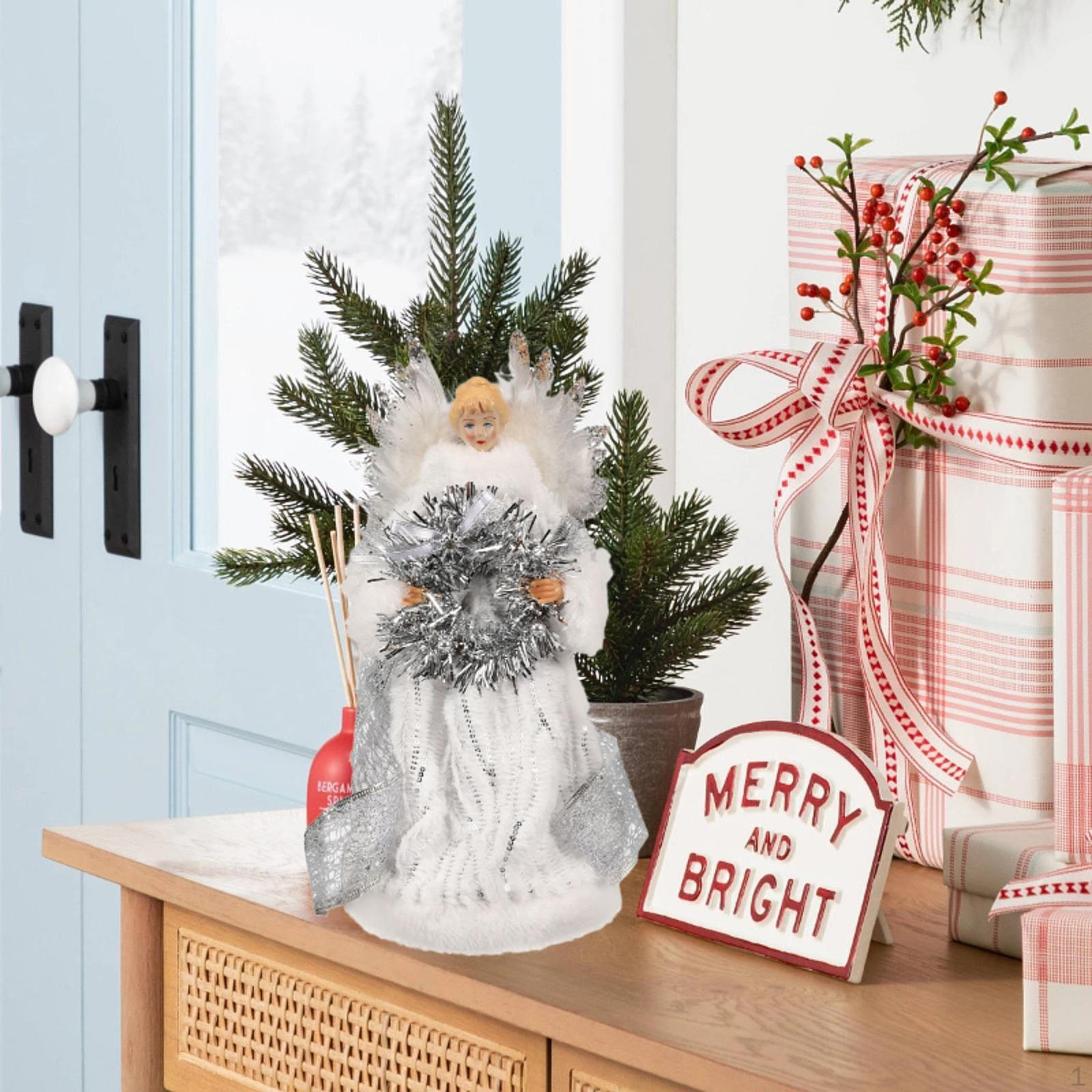 

Кукла-ангел для украшения верхушки рождественской елки с крыльями для праздничного сбора Style A