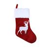 Red Reindeer Snowflake Plush Christmas Stockings - Festive and Cute Holiday Ornaments