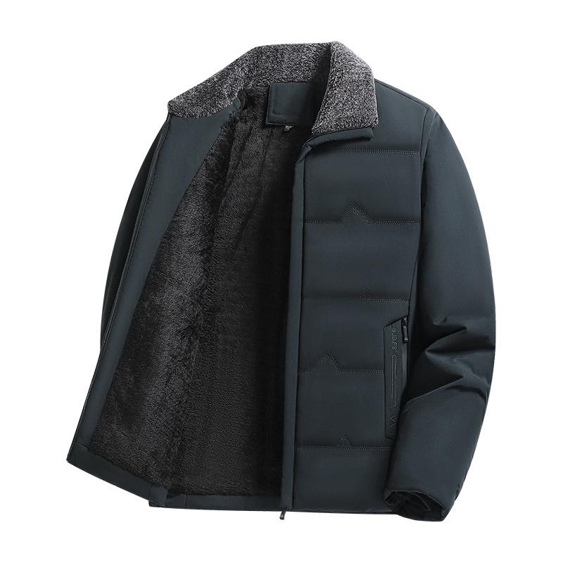 Men's Cotton Clothes Father Jacket Piled Thickened Autumn and Winter Suit Elderly Cotton Jacket