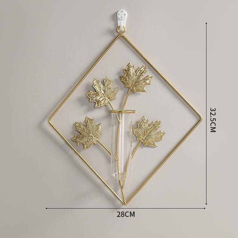 Nordische Eisenkunst Wandhänger Blumenschmuck, Kreative Wohnzimmerwanddekorationen, Bohrfreie Wandpflanzenhänge-Dekorationen