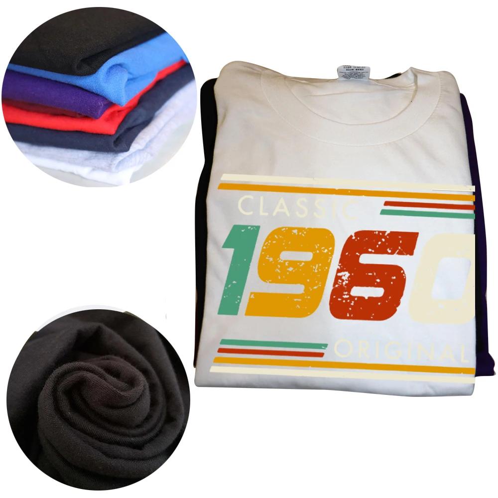 New Men Made in 1960 All Original Parts T Shirt Oversize Printed Casual Tee Shirt Casual Short Sleeve Vintage Couples T-Shirt