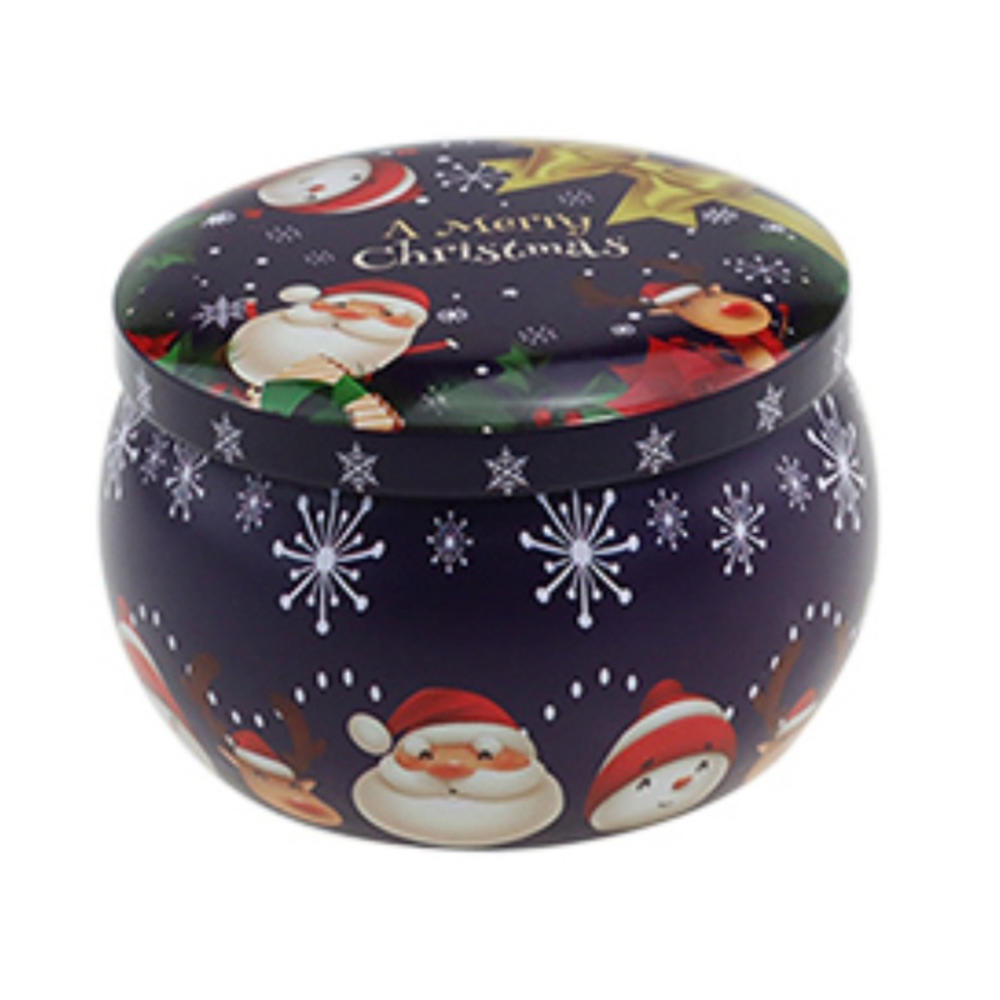 Christmas Round Gift Boxes Ball Shaped Tinplate Xmas Tree Hanging Ornament Christmas Candy Jar Cans New Year Navidad Decorations