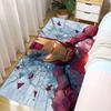 Marvel Has Authorized 1pc Cartoon Printed Floor Mat, Iron Red And Golden Armor Shattered Glass Background Hero Image, Easy to