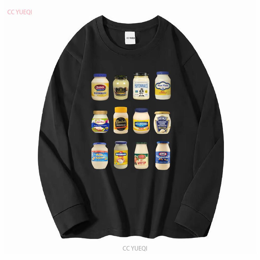 Vintage Mayonnaise Hemd T-Shirt Liebhaber Lustig Mayo Süchtiger Lang- oder Kurzarm Vintage Gewaschen Bequem Vielseitig Streetwear