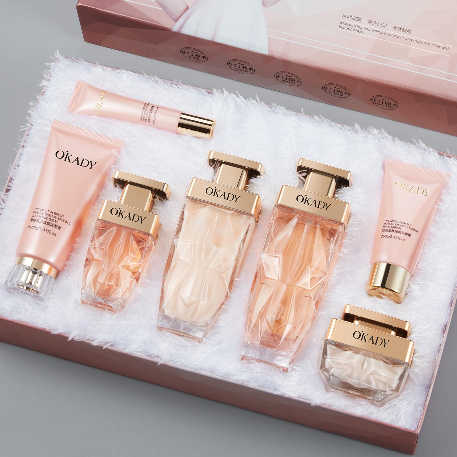 

OKADY Skin Care Facial Cleansing Skin Eye Texture Skin Care For Dry No Rough Skin Prevention Set, Lotion, Emulsion, Serum, Cream, Care, Cream, Cream,
