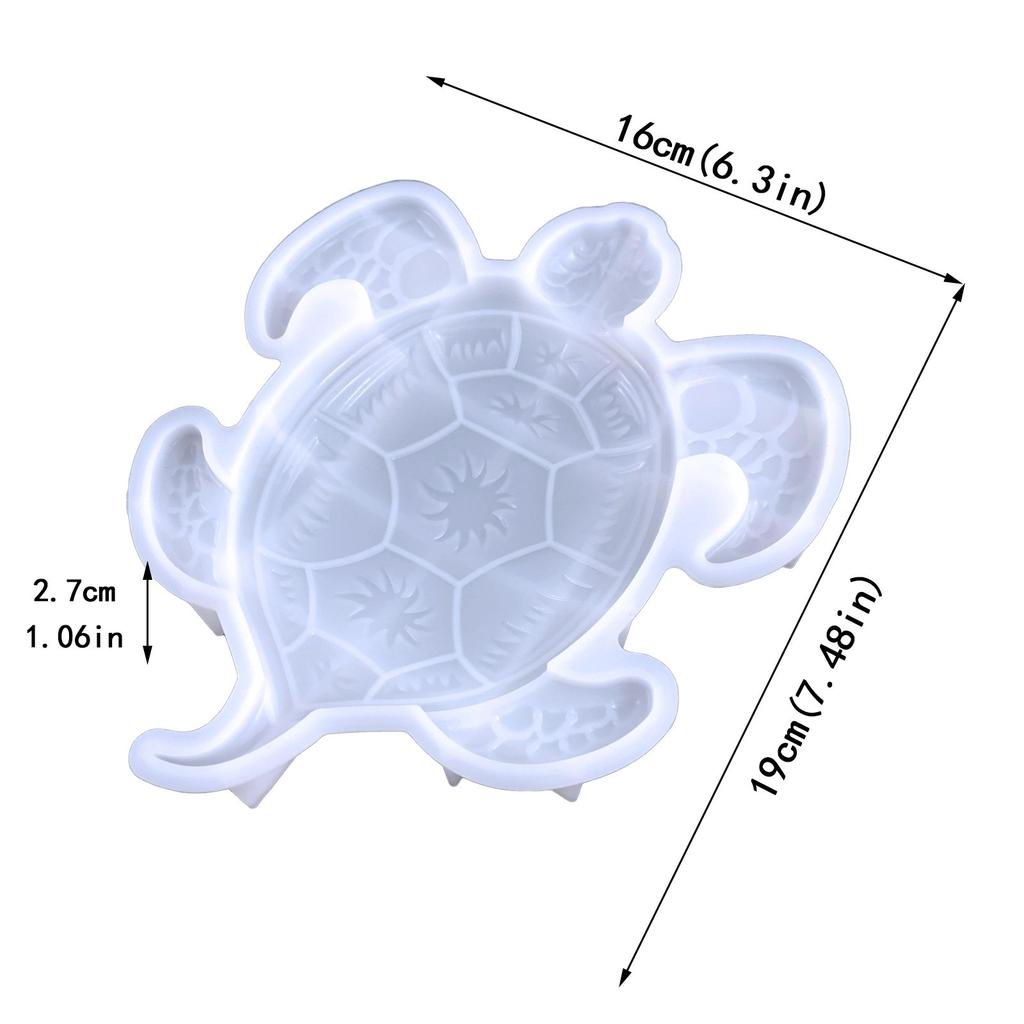 1PC Ocean Themed Silicone Mold Cute Turtle Shaped Resin Casting Mold Mousse Chocolate Cake Baking Mold