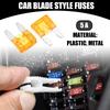 Partuto 50pcs Mini 5AMP APM/ATM Universal Car Fuse Blade Style
