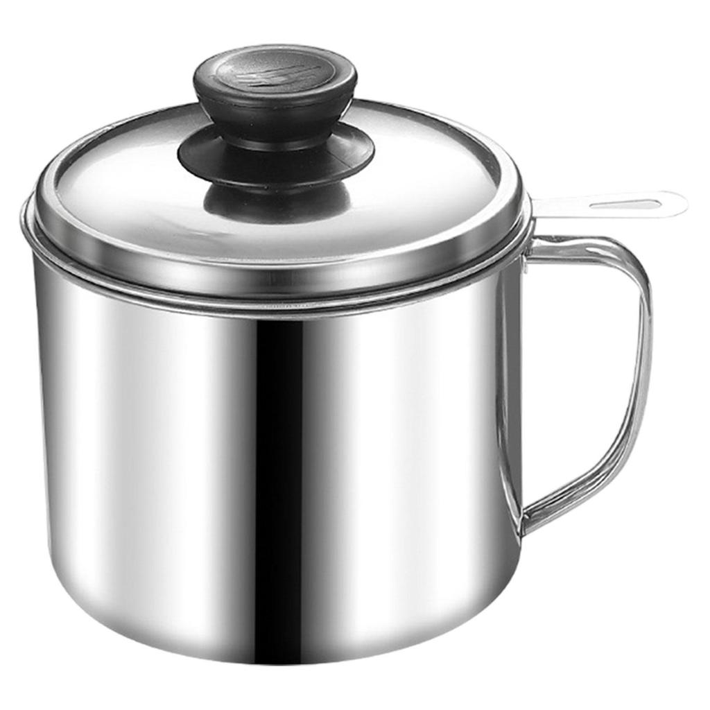 Bacon Grease Container Multiuse Convenient Leakproof Oil Storage Can Oil Strainer Deep Fryer for Kitchen Restaurant Household