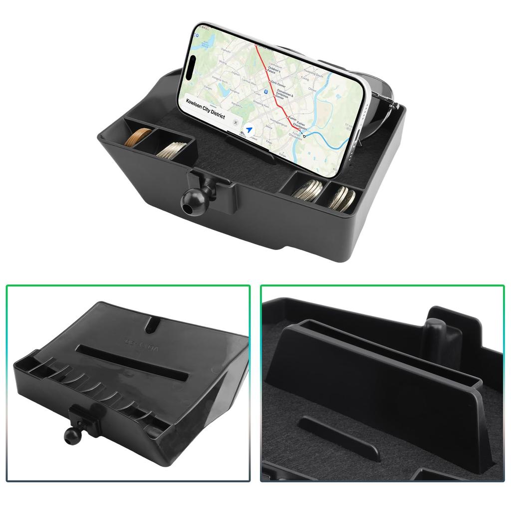 GAFAT Dashboard Storage Tray for the New Toyota 90 Divider Storage Accessory 3D Tray with Smartphone Stand and Ball Custom Part for Noah 90 No Drop