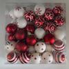 4cm Painted Christmas Ball Set Plastic Xmas Baubles Xmas Tree Hanging Gift Ball Christmas Decorations Xmas Ornament Ball