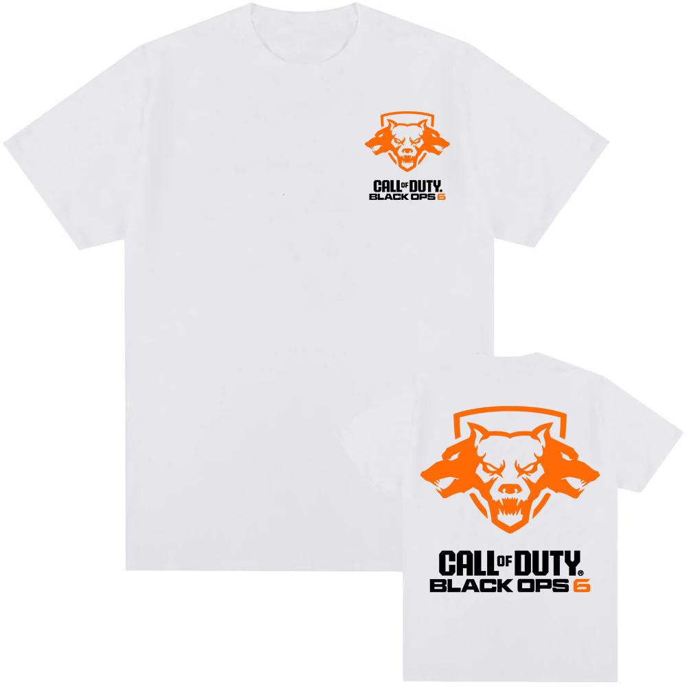 Streetwear Hip Hop Men Women Tees BO6 Call of Duty Black Ops Game Printing Tshirts Cotton Short Sleeve O-neck T-shirt Unisex Top